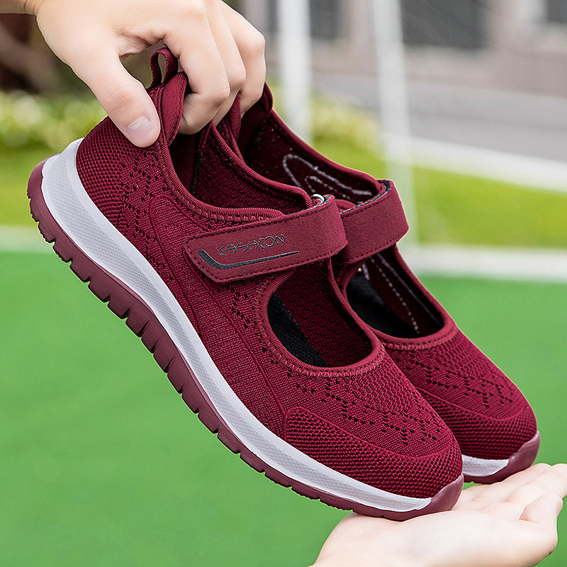 Official website elderly mesh hollow breathable casual strength built soft soles, lightweight travel mother shoes,_voghion.com