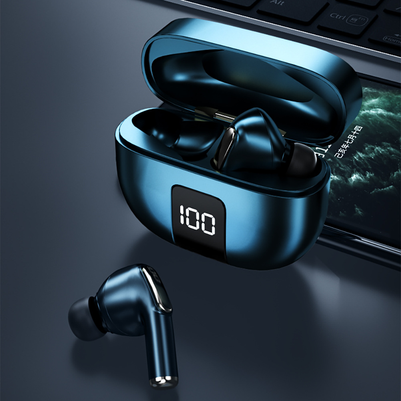 New ENC Call Noise Reduction Bluetooth TWS Three True Digital Display Invisible Sports Earphones Wireless_voghion.com