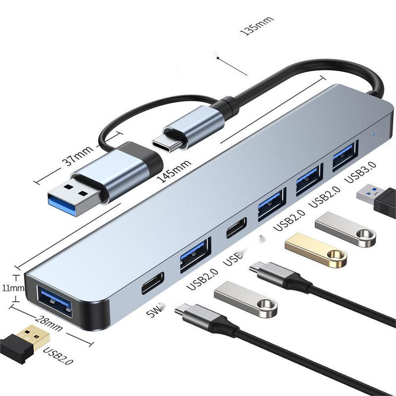 Mosible USB C Hub zu HDMI-kompatibler Rj45 VGA Adapter OTG Thunderbolt 3 Dock mit PD TF SD Jack3,5mm für MacBook Pro/Air M1 M2_voghion.com
