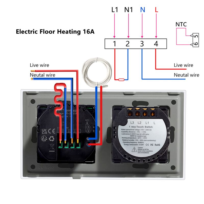 Pametni WIFI termostat LCD zaslon na dotik stikalo za luč stenska vtičnica s termostati električni ali ogrevalni domači inteligentni_voghion.com