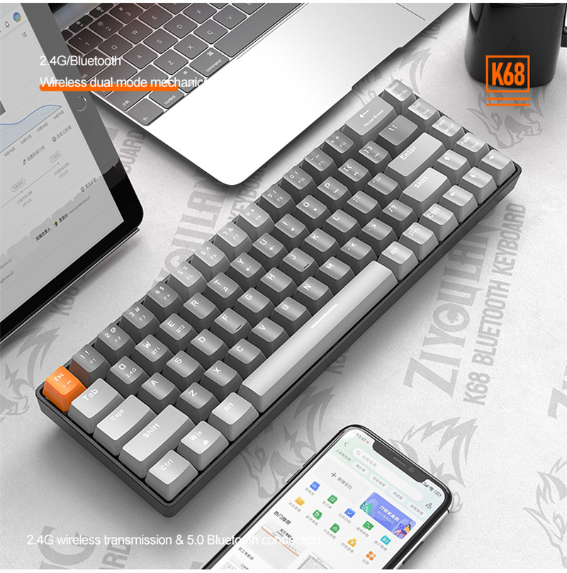 K Bluetooth Nuovo G Wireless Dual mode Tasto della tastiera meccanica Colore mosaico personalizzato Tastiera sostituibile a caldo_voghion.com