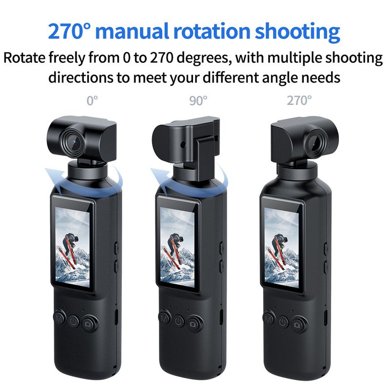 New 4K HD Handheld Action With WIFI Rotatable Outdoor Camera Mini Law Enforcement Recorder_voghion.com