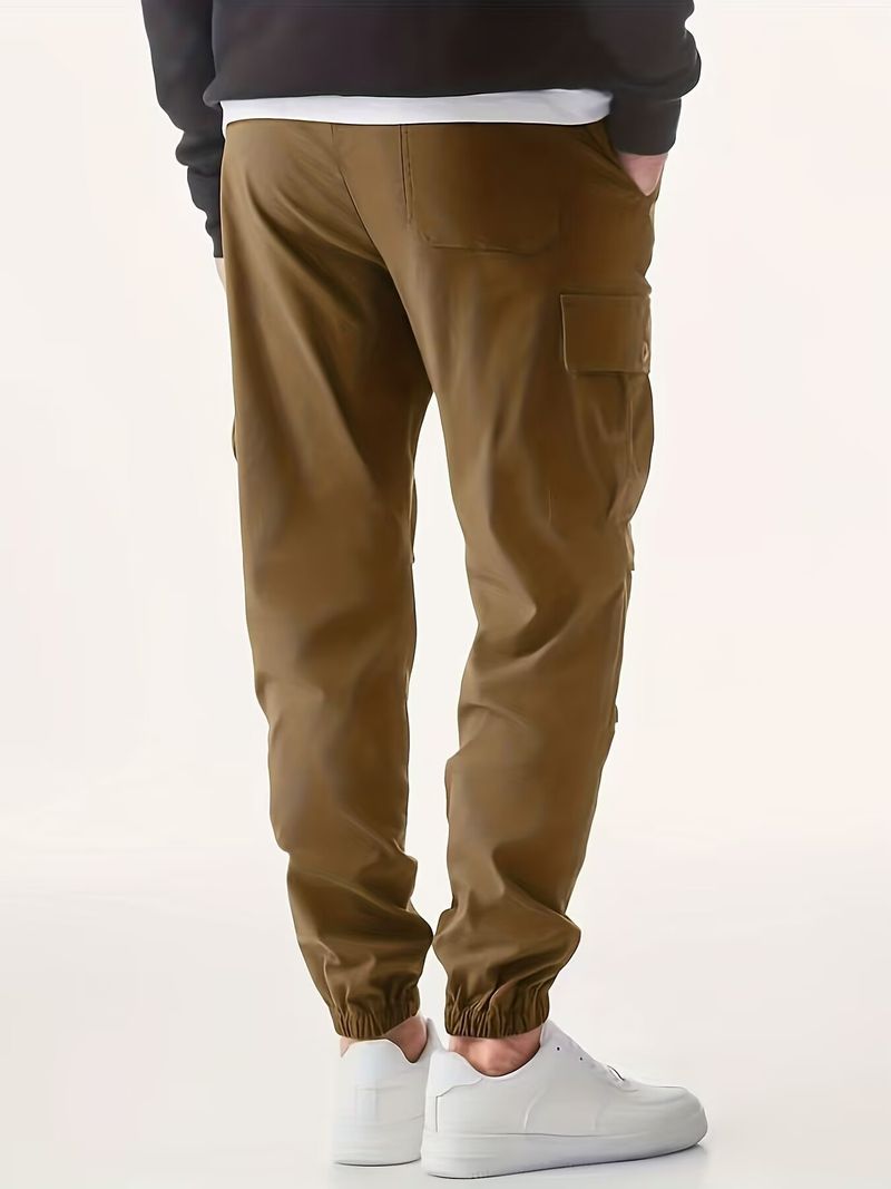 Pantalon cargo décontracté multi-poches pour homme, vêtement de sport, de course, de fitness, d'extérieur, quatre saisons, 2024_voghion.com