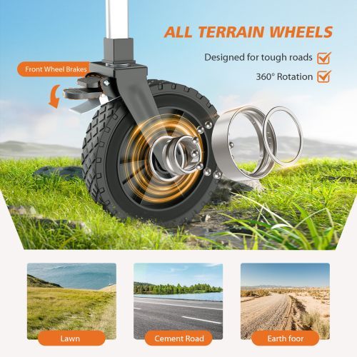1pc Collapsible Foldable Wagon Cart, 330LBS Heavy Duty Utility Garden Cart With All-Terrain Wheels For Beach, Lawn, Sports, Camping, Black, 30"_voghion.com
