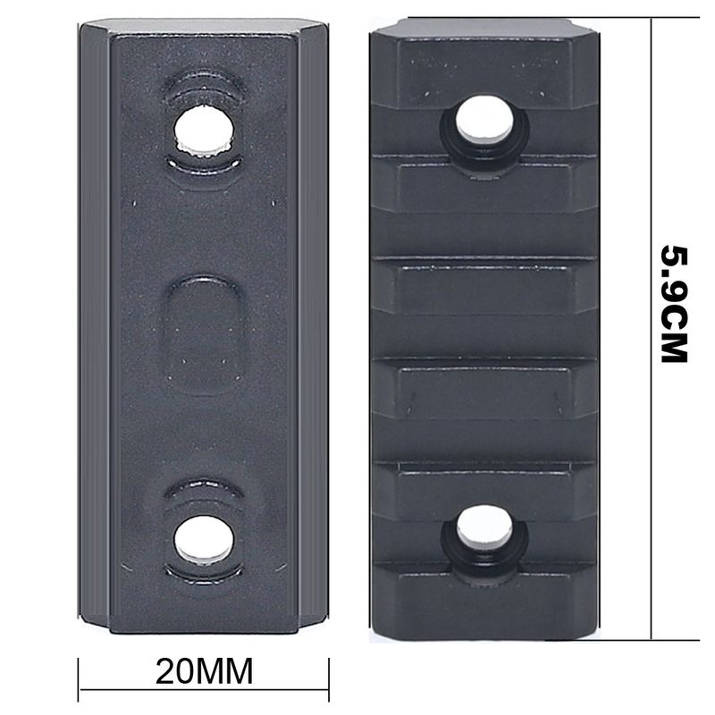 Confezione da 6 guide Picatinny Keymod (slot 3/5/7/9/11/13) – Kit di montaggio con dadi a T, viti e chiavi a brugola – Alluminio leggero – Nero_voghion.com