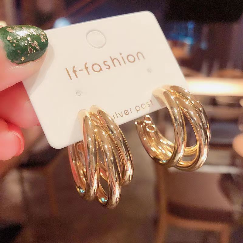 Women's earrings Dongdaemun fashionable design rhinestone cross earrings 2023 new trendy temperament internet celebrity silver needle earrings_voghion.com