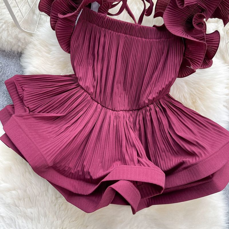 Damenbekleidung Modische und einzigartige Oberteile für Damen im Frühling und Herbst, neue Styles 1 Design-Sinn, gerüschter, plissierter Hemdtrend mit Bindegürtel in der Taille_voghion.com
