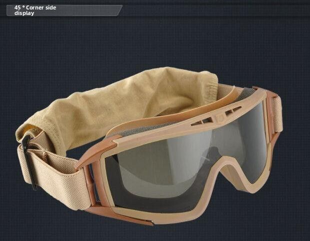 Outdoor Desert Tactical CS Glasses Protective Anti-fog Anti-drop Gear Windshield Goggles Windproof Sandproof_voghion.com