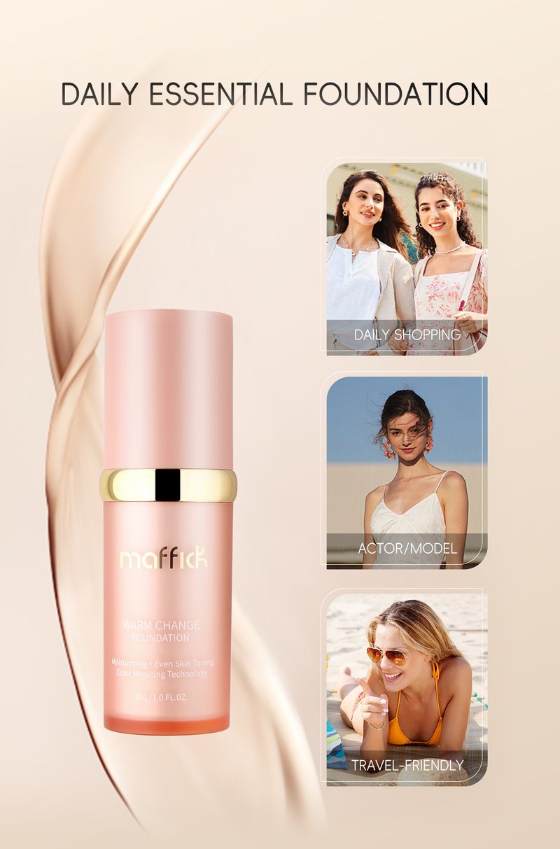 Face Foundation Concealer Color Changing Liquid Foundation Medium Spectrum Waterproof Brightens Long Lasting Hydration And Moisturizing_voghion.com