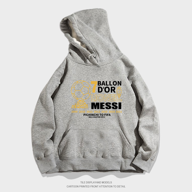 Messi Kapuzenpullover für Herren und Damen, Frühlings- und Herbstkleidung für junge Studenten, trendiger Fußballsport, lockere Langarm_voghion.com