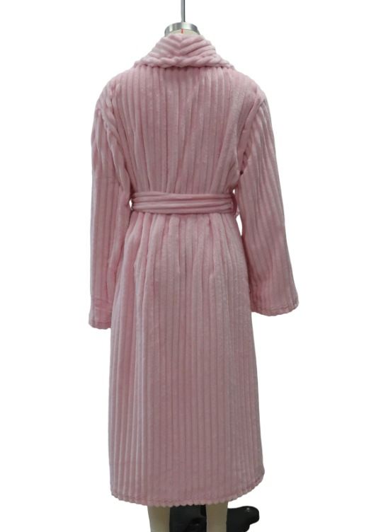 Herbst und Winter Neue Samt Verdickt Langarm Revers Loungewear Lange Nachthemd_voghion.com