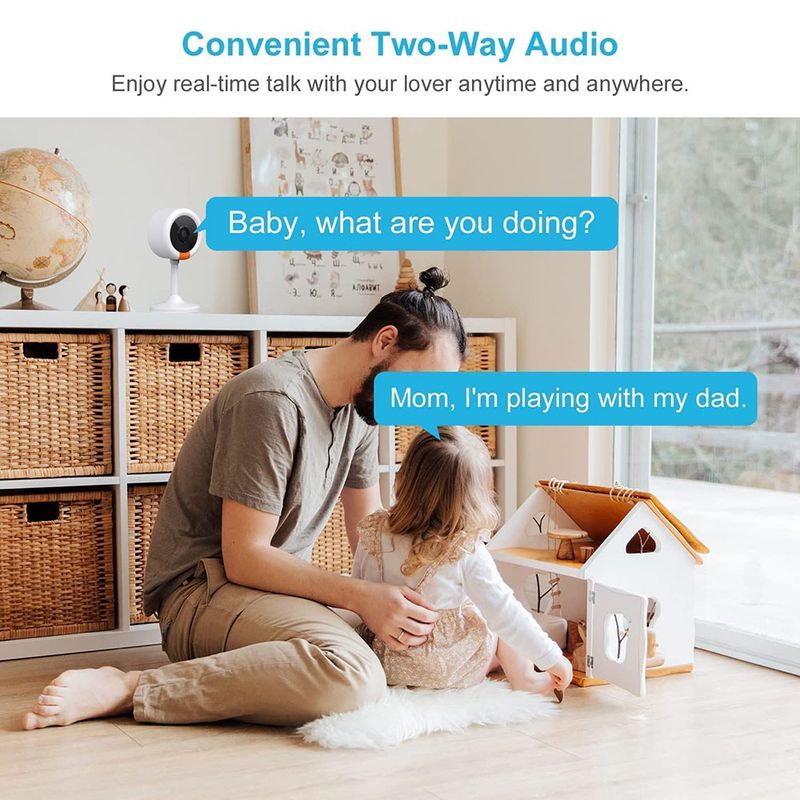 2PCS 2K WiFi Camera Tuya Smart Life Wireless Baby Indoor Surveillance IP Cam Home Pet Monitor Night Vision Two-Way Audio_voghion.com