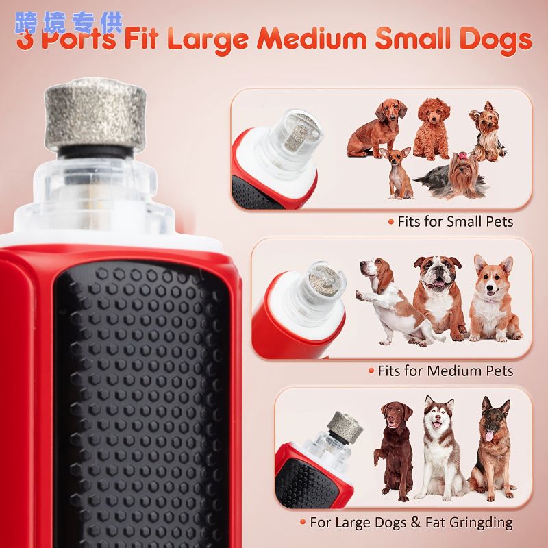 Quiet 7 Speed Rechargeable Pet Painless Nail Grinder_voghion.com