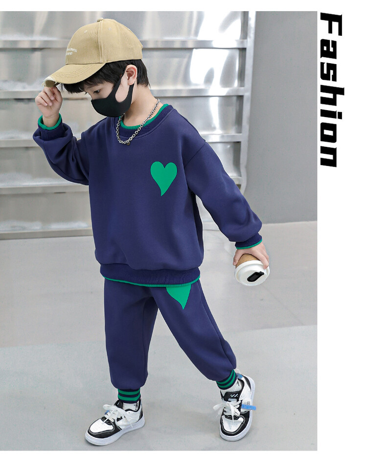 Boys' Love 2023 Spring and Autumn Season Sports Sweater Two Piece Set for Young Children's Fashionable_voghion.com