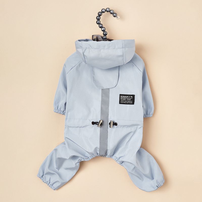Dog Raincoat, Puppy Jumpsuit, Waterproof Jacket, Bulldog Small And Medium-sized Dog Clothing, Hooded Raincoat For By PawParty Store_voghion.com
