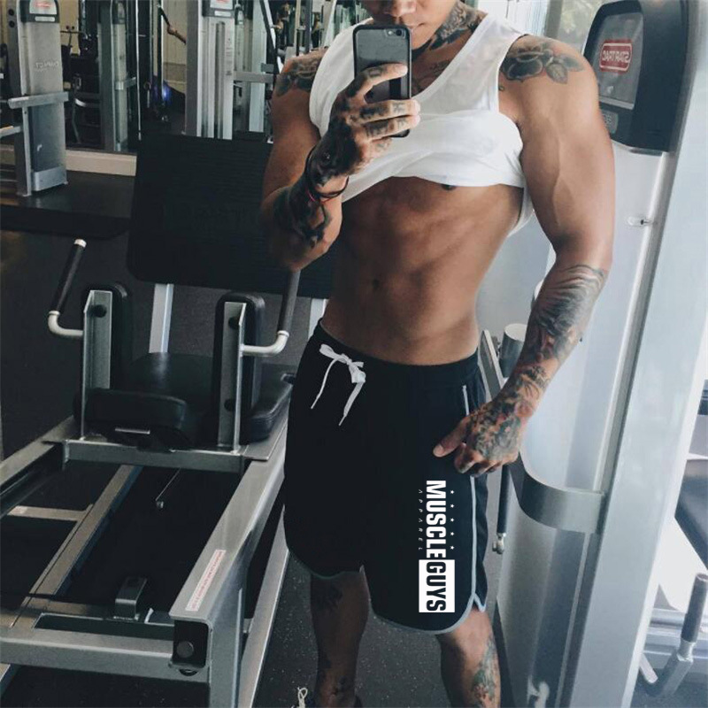Fitness-Shorts, Herren-Sportshorts, atmungsaktive, schnell trocknende Basketball-Caprihose aus Mesh, Sommer-Lauf-Trainingshose_voghion.com