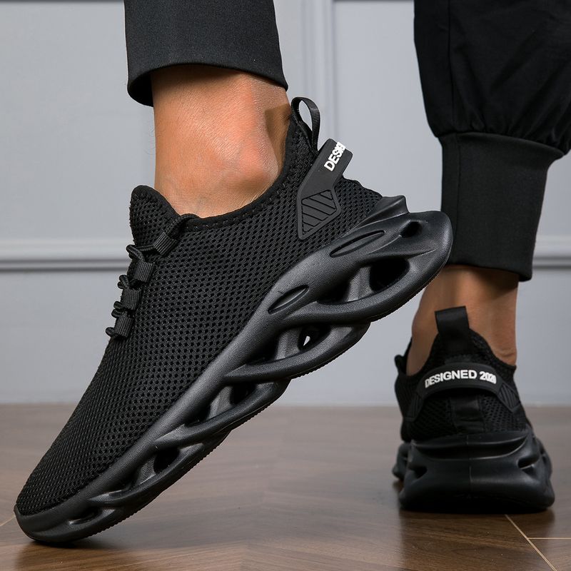 Scarpe da corsa Jinjiang da uomo con suola spessa traspirante, casual, sportive, con intreccio di pasta fritta, grandi, fredde e appiccicose_voghion.com