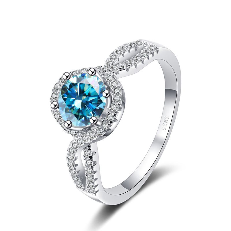 Tancise Moissanite Anello 0.5/1CT Anelli di diamanti brillanti per le donne Ragazze Promessa di nozze Regalo Gioielli in argento sterling_voghion.com