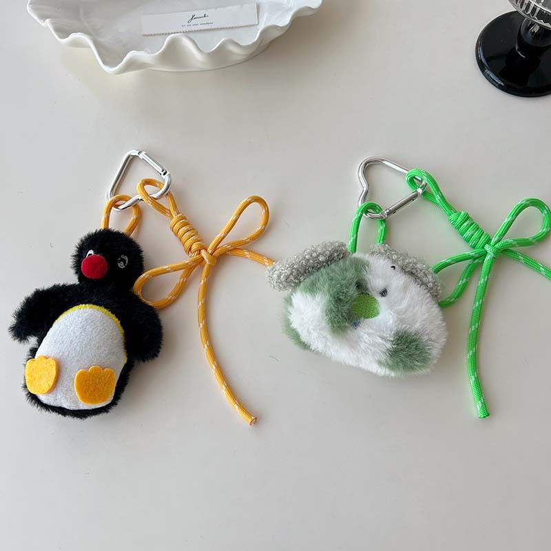 Bag Charms Colorful Plush Spotted Dog Rope Bow Pendant Cute Lanyard Keychain Versatile Bag Pendant_voghion.com