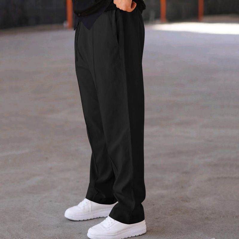 Herenkleding Losse rechte sport casual broeken Oversized broeken_voghion.com