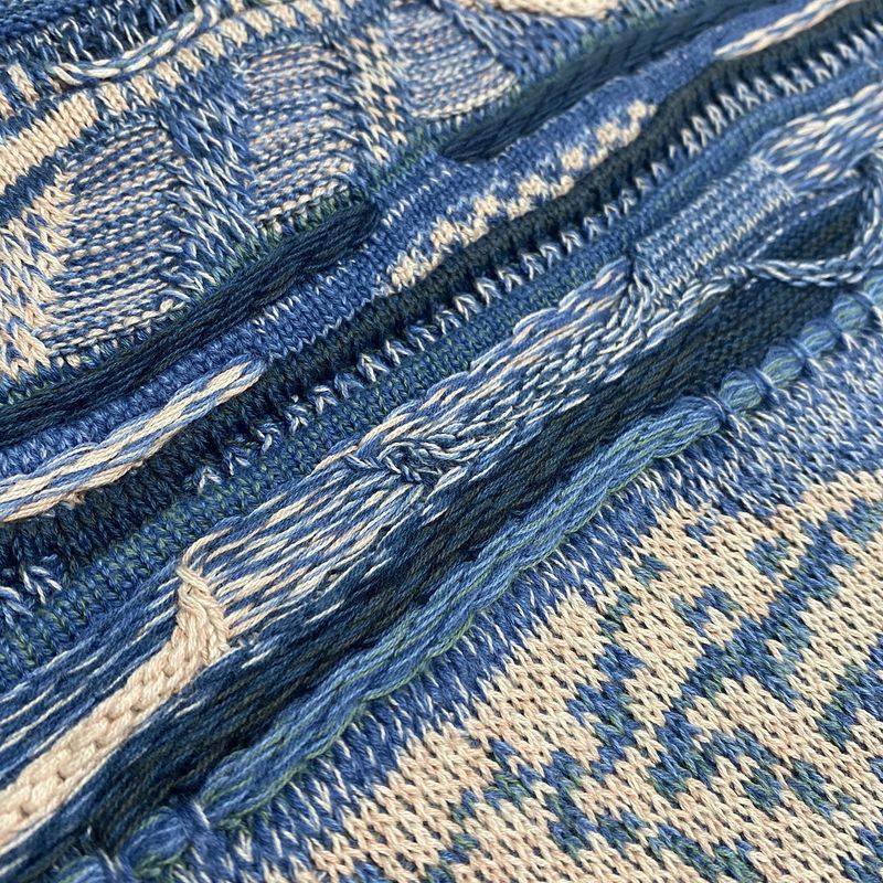 Maglione girocollo lavorato a maglia in stile etnico a contrasto vintage, con ritratto, in jacquard, taglia grande_voghion.com