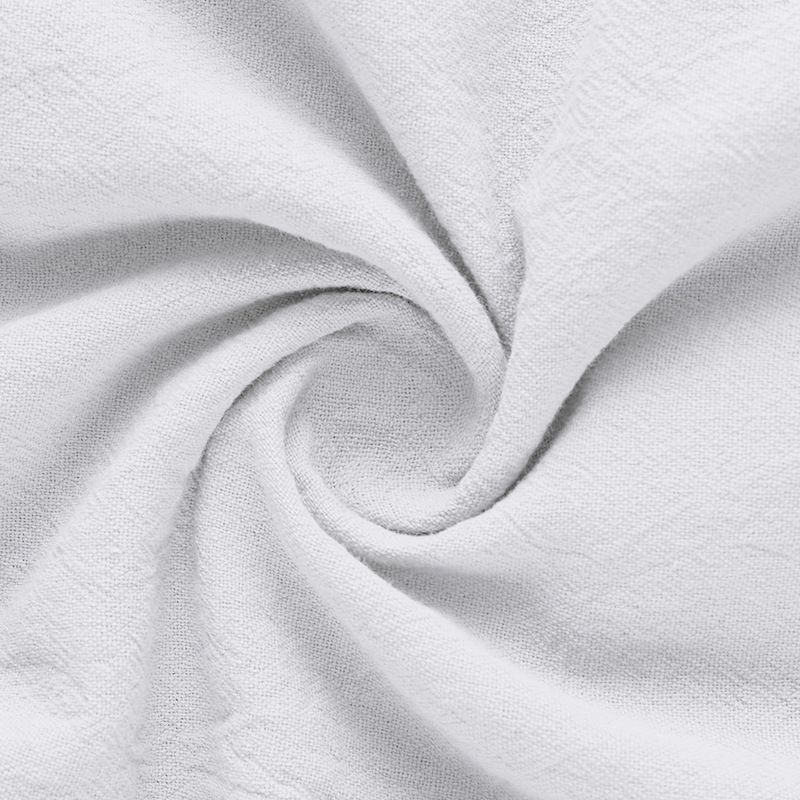 Camicia casual estiva da uomo, ampia, con colletto alto, abbottonata, in lino, a maniche corte, tinta unita, taglie forti_voghion.com