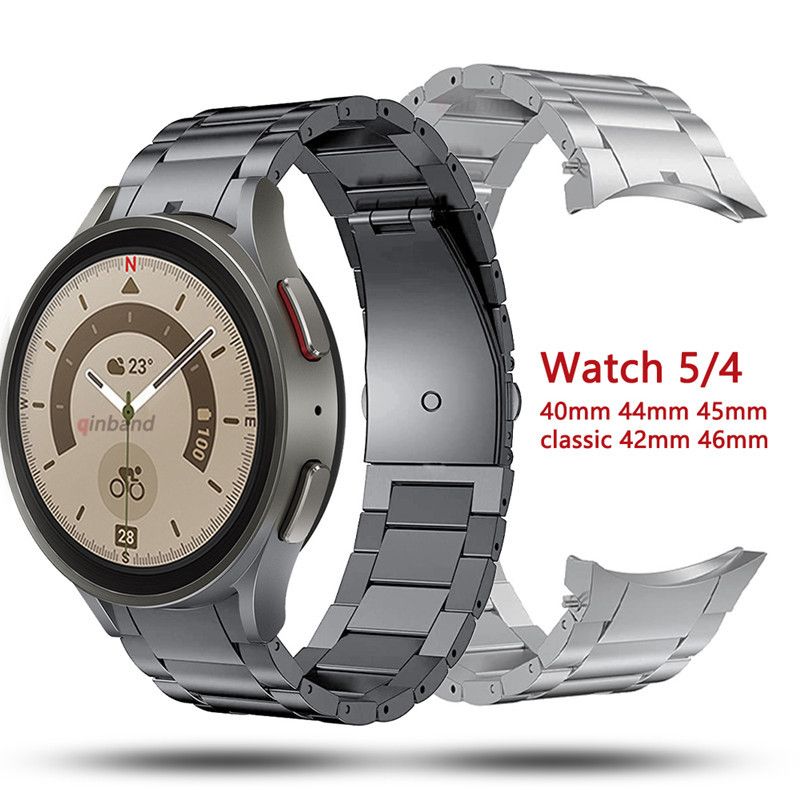 Piemērots Galaxy Watch 5 Pro trīs lodīšu titāna sakausējuma siksniņai, jaunai Samsung Watch 6 nomaiņas aprocei_voghion.com