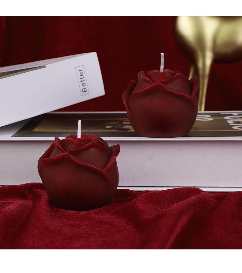 Burgundy Rose Low Temperature Candle Husband And Wife Foreplay Flirting Candle Sm Props Flirting Dripping Wax_voghion.com