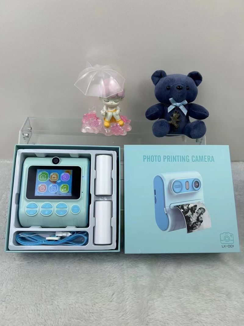 【Alta calidad】Cámara digital de alta definición con impresión instantánea para niños con lente dual única_voghion.com