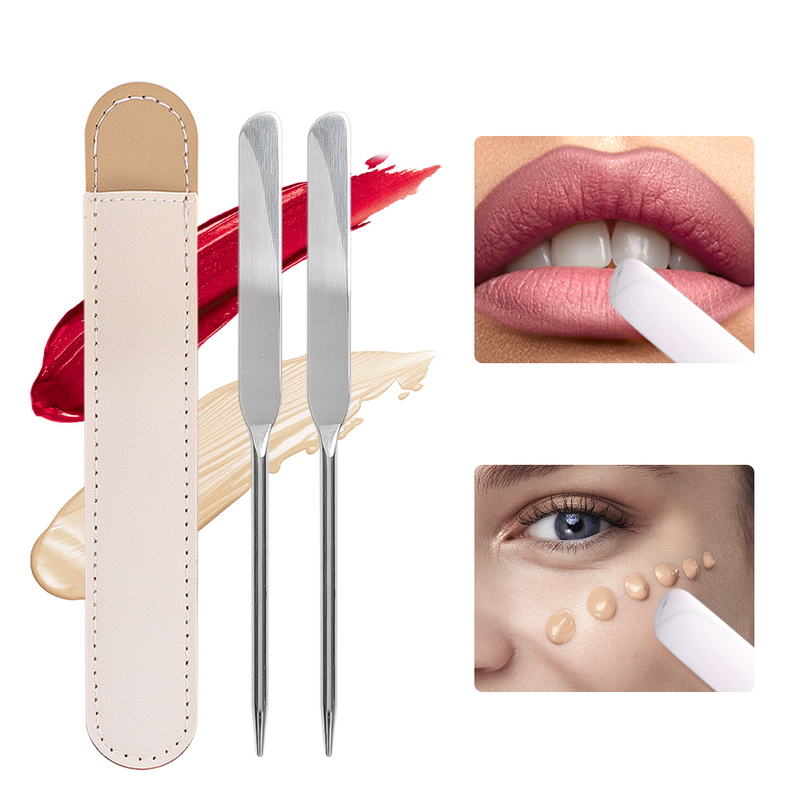 Creme Edelstahl Doppel-HeadedMakeup Foundation Lidschatten Palette Farbe Nail art Maniküre Polnischen Gel DIY Mi_voghion.com