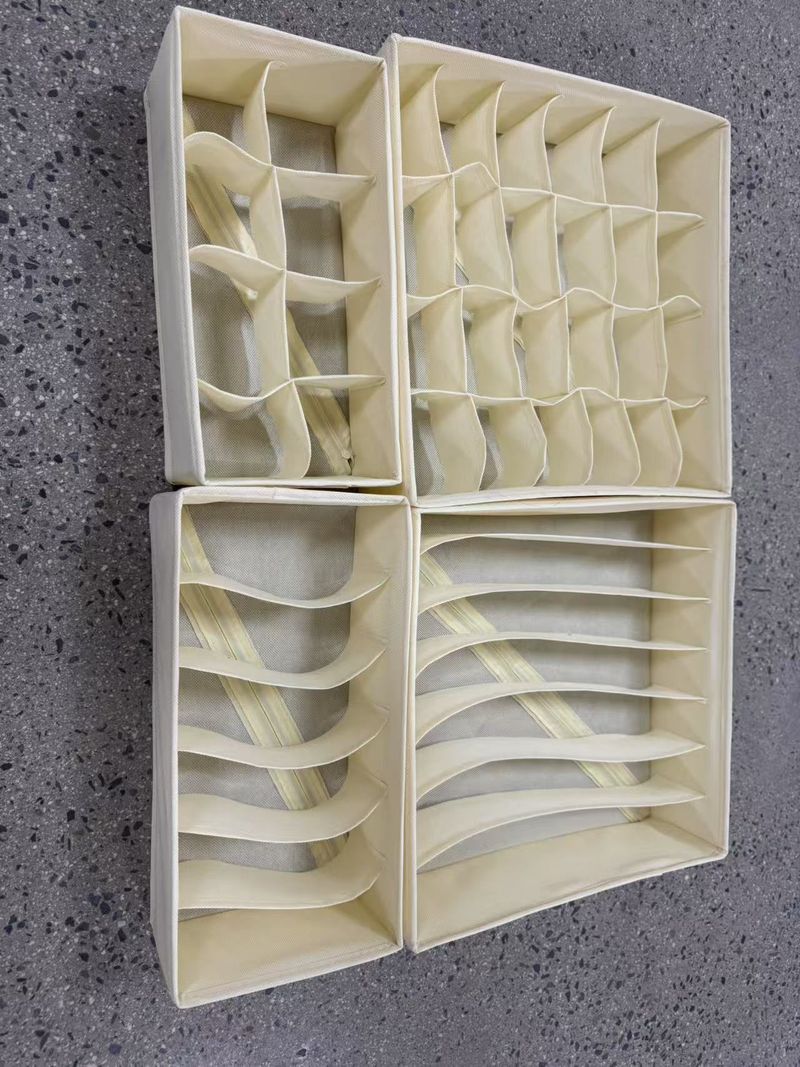 Scatola portaoggetti pieghevole in tessuto per calzini e biancheria intima, con cassetto, per la casa, con scomparti_voghion.com