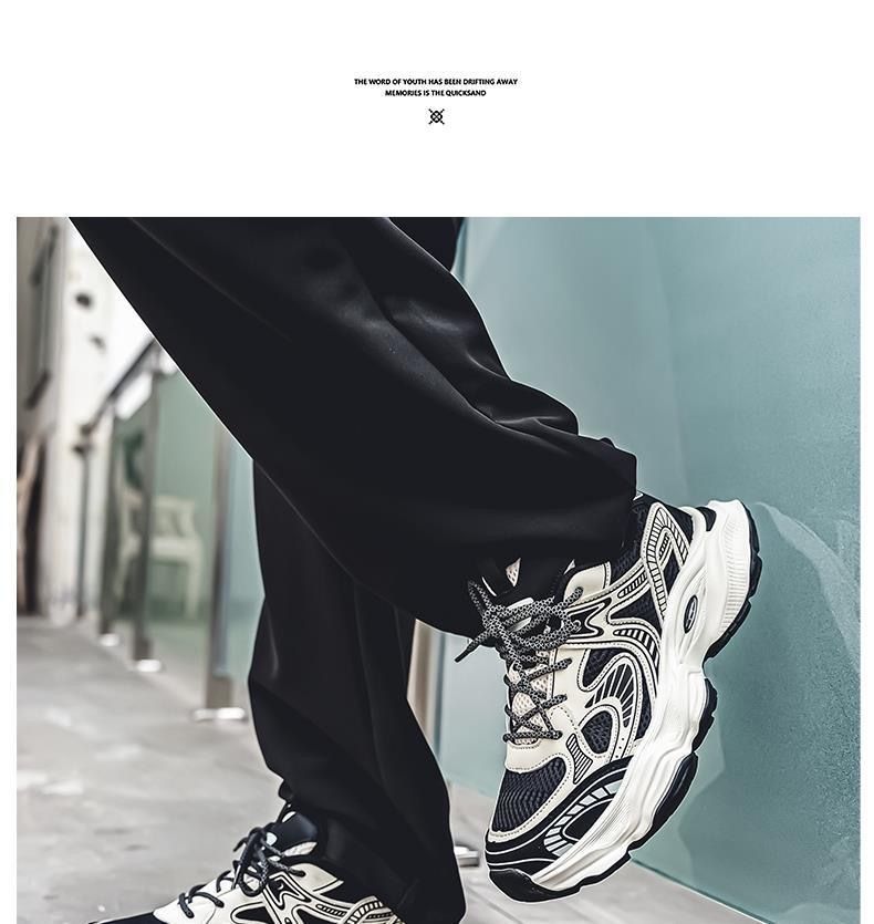 Men's Shoes Mesh Shoes Men's Versatile Platform Sneakers Casual Daddy Shoes Men's_voghion.com