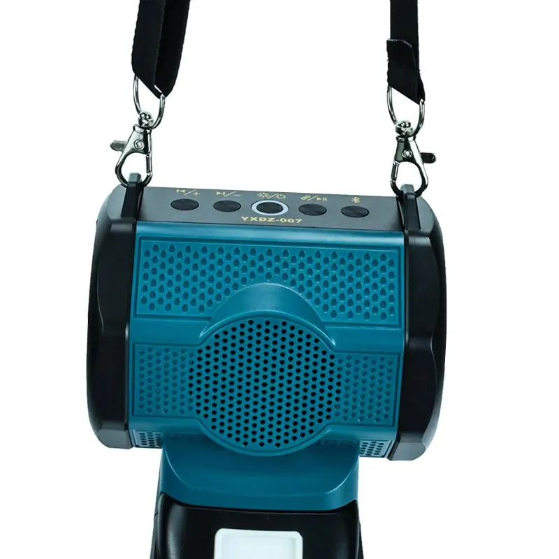 Bluetooth 18V Li-ion Battery With USB Type-C Port Cordless Small Speaker for Jobsites, Home and Party_voghion.com