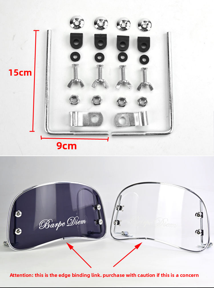 Modificação de para-brisa dianteiro de motocicleta para Jialing Youshou Coco Zongshen Yami_voghion.com