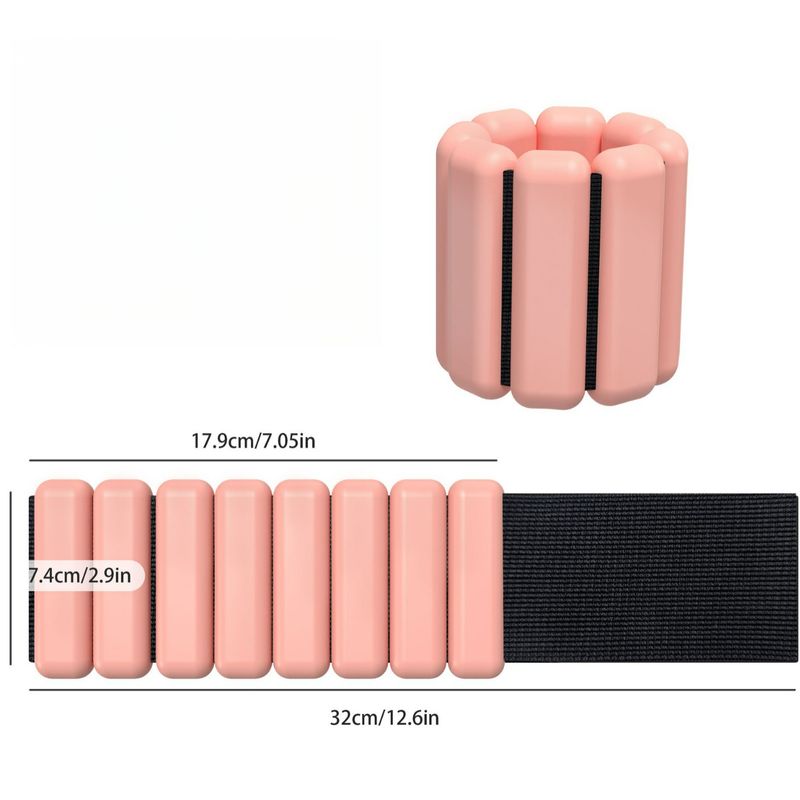 Bracelet lesté en silicone d'une livre pour exercices de poids, poignet, course à pied, anneau de gravité, bracelet de cheville invisible_voghion.com