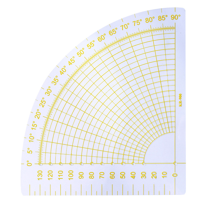 1Pc Patchwork Lineal Sektor Nähen Gauge Kunststoff Lineal Gebogene Lineal Kr-900_voghion.com