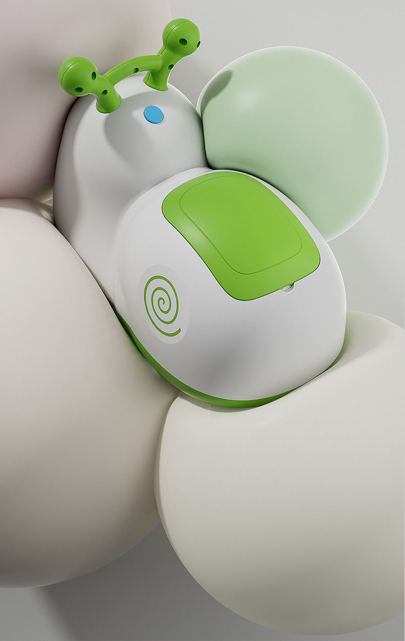 Snail per bambini da 1 a 3 anni, Silent Wheel Twist, macchina cavalcabile a forma di arachidi_voghion.com