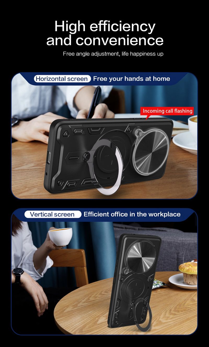 Metal Ring Magnet Car Mount Camera Protect Case For Xiaomi 15 Ultra Mi15 Xiaomi 14 Ultra 13 Rotating Holder Cover_voghion.com