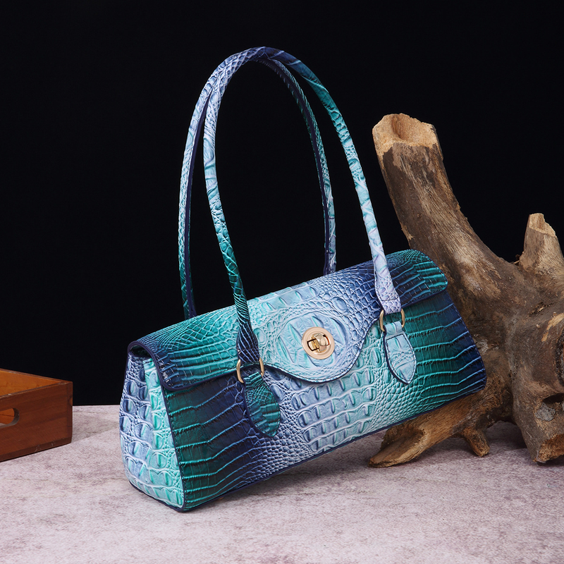 Borsa da ascella portatile retrò, da donna, con motivo a coccodrillo_voghion.com