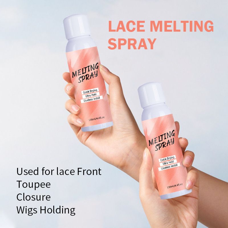 Mežģīņu parūka viegli žūstošs mežģīņu līmes caurspīdīgs aerosols_voghion.com