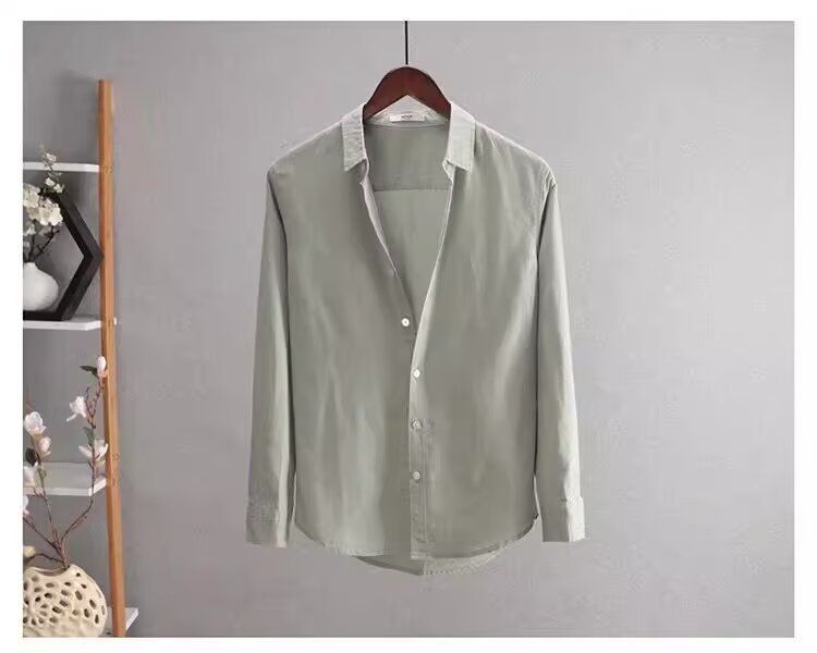 Camicia sottile e di alta qualità, camicia casual da uomo a maniche lunghe, giacca_voghion.com