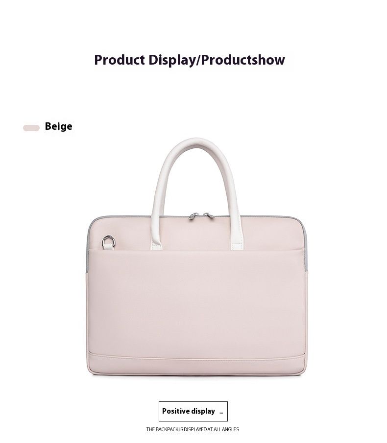 Laptoptasch fir Fraen Einfach Schëllertasch Stockfest a Waasserbeständeg Dënn 13,3 Zoll 16 Zoll Laptoptasch_voghion.com