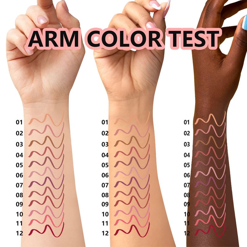 VSTKO Gourd-Tip Liquid Lip Liner Set – Matte, leicht aufzutragende, wasserfeste, lang anhaltende Lippenstiftstifte in Nude-Tönen_voghion.com