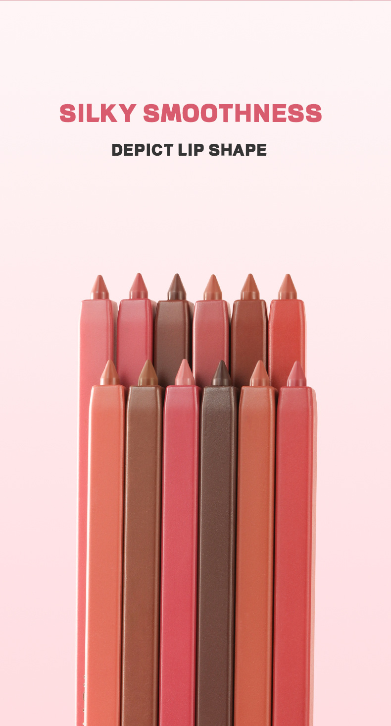 Pudaier 12-teiliges samtmattes Lipliner-Set – wasserfest, Antihaftbeschichtung, langanhaltend, für alle Hauttypen_voghion.com