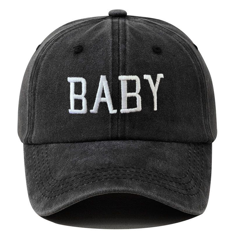 Gorra de béisbol vintage de algodón lavado con bordado de Papá y Mamá, ideal para padres e hijos, ideal para el sol al aire libre._voghion.com