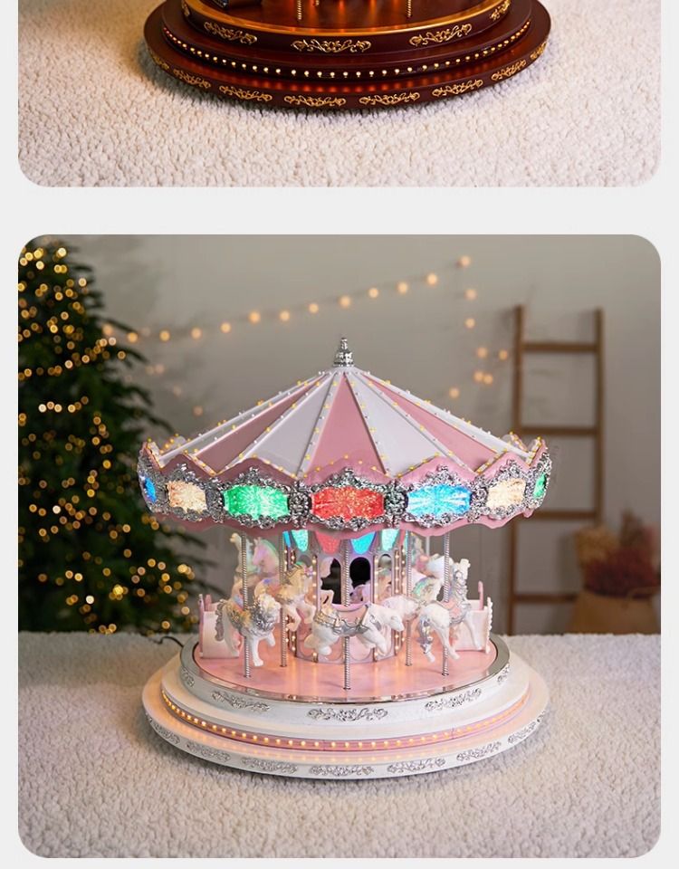 Musikalischer LED-Weihnachtsbaum – Bluetooth-fähige Dekoration mit 20 Weihnachtsliedern, 136/444 warmweißen und mehrfarbigen Lichtern – diamantbesetzter roter/rosa Sockel_voghion.com