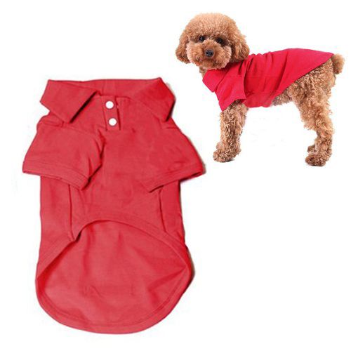 Cute Pet Puppy Shirt Small Dog Cat Pet Clothes Costume Apparel T-Shirt_voghion.com