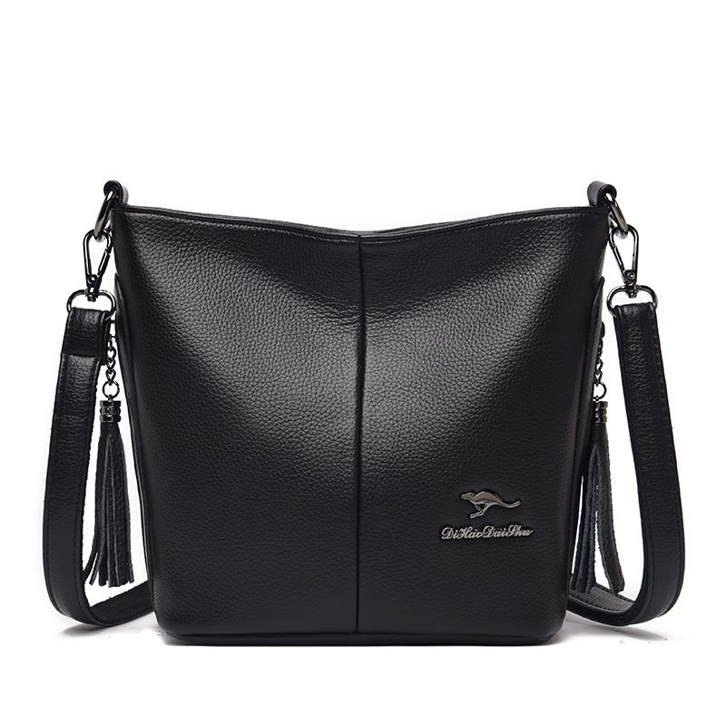 Borsa a tracolla in pelle di canguro con nappa, stile alla moda, piccola, patchwork, elegante, 2024_voghion.com