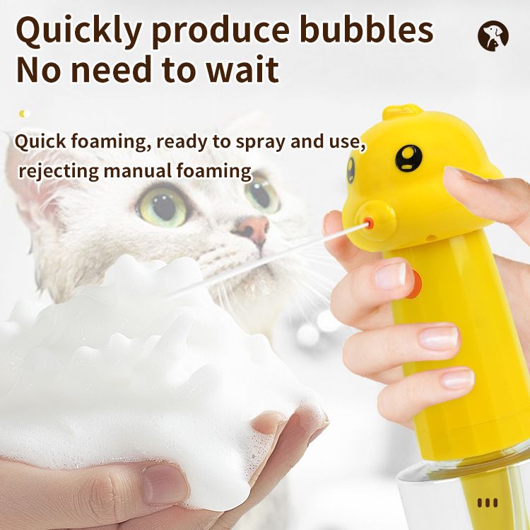 Nueva máquina de espuma de baño para gatos con rociador de burbujas para mascotas_voghion.com