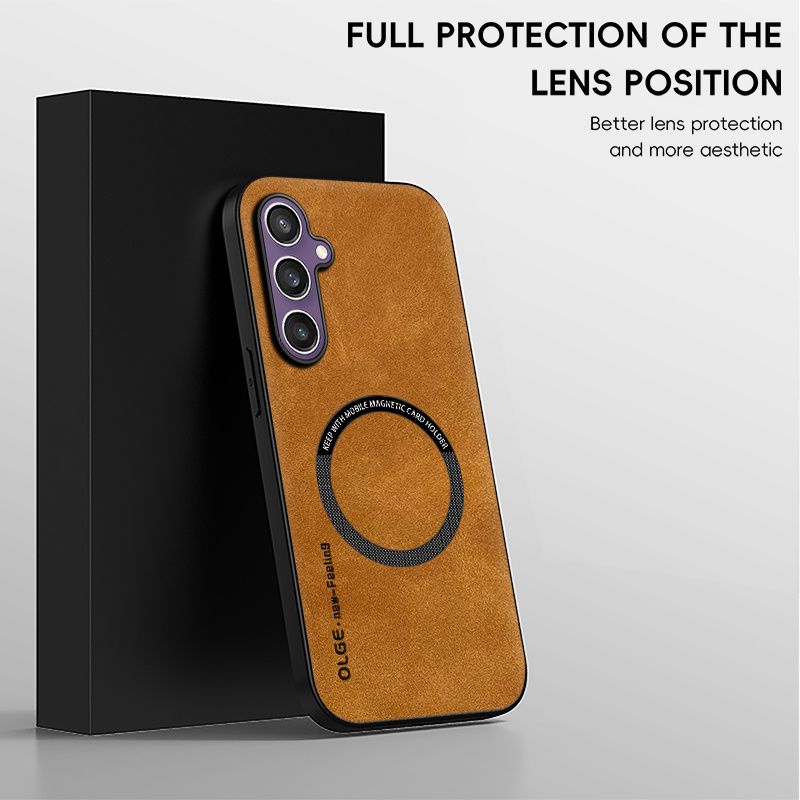 Luxury PU Leather Phone Case for S24 Ultra/S24+/S23Plus/S22/S21Fe/S20/Note10/Note20 Support Magnetic, Support Car Holder, Protective, High-Quality_voghion.com